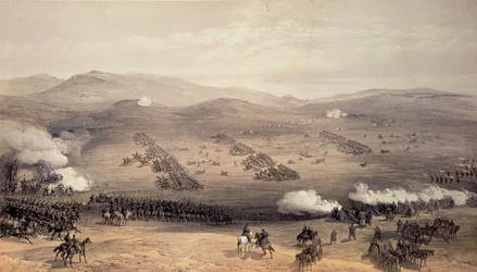 Charge of the Light Cavalry Brigade, 25th October 1854, engraved by E. Walker, pub. by Colnaghi und Co, 1855
